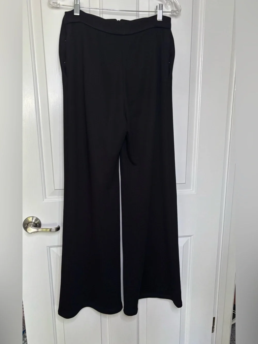 EUC CHANEL Sailor Cotton Black Wide-Leg Pants with Decorative Buttons Size 38